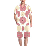 Circle indian pattern Men's V-Neck Short Pajama Set