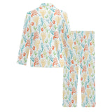 Coral Reef Pattern Print Design 02 Men's Long Pajama Set