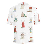 windmill design pattern Men's All Over Print Polo Shirt
