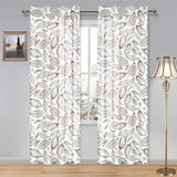 cacao beans leaves pattern Gauze Curtain