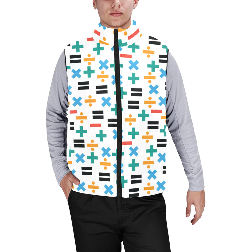 Math Pattern Print Design 05 Men's Padded Vest
