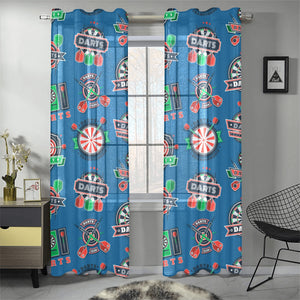 Darts Pattern Print Design 02 Gauze Curtain