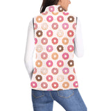 Colorful donut pattern Women's Padded Vest