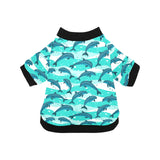 Dolphin sea pattern All Over Print Pet Dog Round Neck Fuzzy Shirt