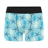 Blue starfish coral reef pattern Men's All Over Print Boxer Briefs Men's Underwear