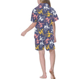 Koi Fish Carp Fish pattern Kids' Boys' Girls' V-Neck Short Pajama Set