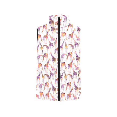 Giraffe Pattern Print Design 02 Men's Padded Vest