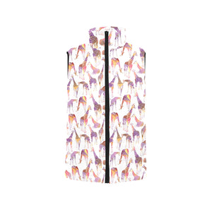 Giraffe Pattern Print Design 02 Men's Padded Vest