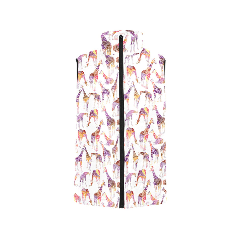 Giraffe Pattern Print Design 02 Men's Padded Vest