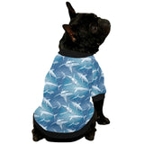 Shark hand drawn All Over Print Pet Dog Round Neck Fuzzy Shirt