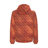 Wood Printed Pattern Print Design 03 Men's Padded Hooded Jacket