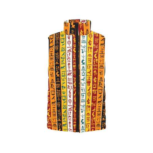 Egypt Hieroglyphics Pattern Print Design 01 Men's Padded Vest