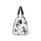 Boston terrier dog hearts vector pattern Travel Bag