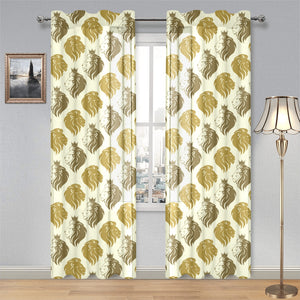 Lion Pattern Print Design 02 Gauze Curtain