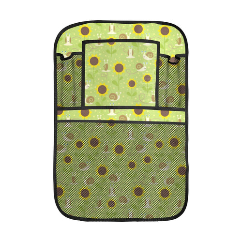 Snail Pattern Print Design 01 Car Seat Back Organizer