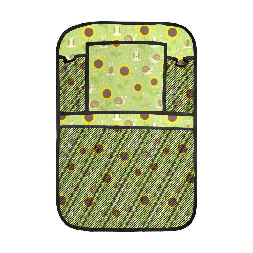 Snail Pattern Print Design 01 Car Seat Back Organizer