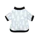 Christmas tree winter forest pattern All Over Print Pet Dog Round Neck Fuzzy Shirt