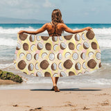 Coconut Pattern Print Design 05 Beach Towel