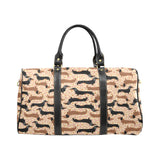 Dachshund floral background Travel Bag