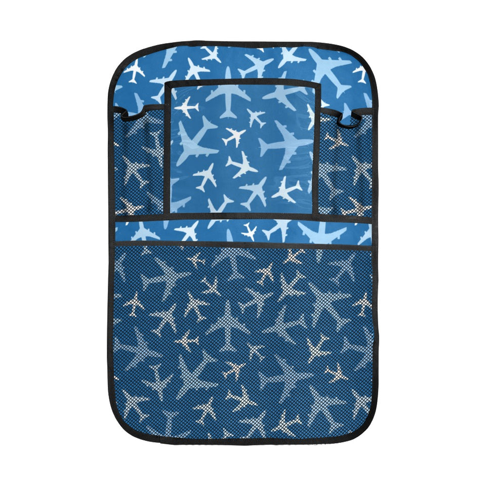 Airplane pattern in the sky Car Seat Back Organizer