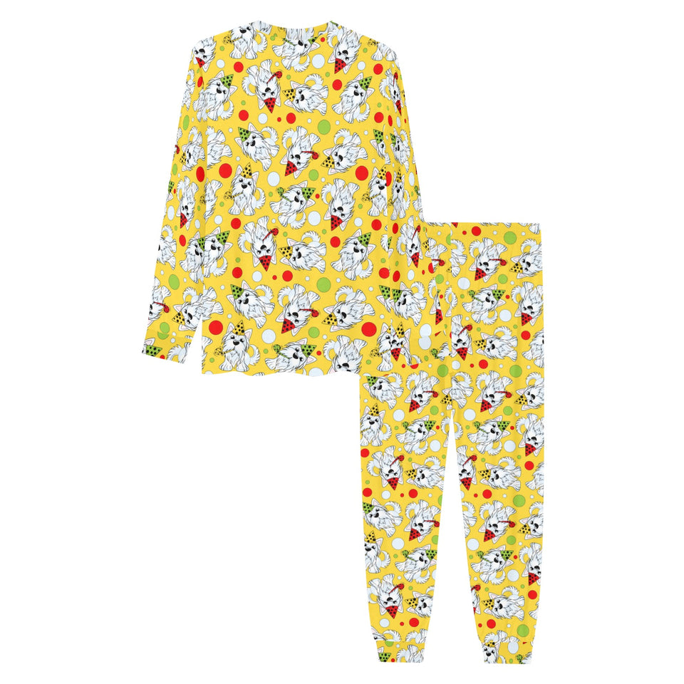 Yorkshire Terrier Pattern Print Design 05 Men's All Over Print Pajama