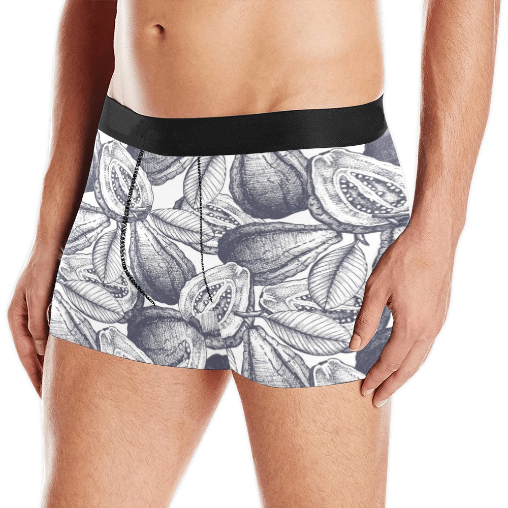 Guava tropical hand drawn pattern Men's All Over Print Boxer Briefs Men's Underwear