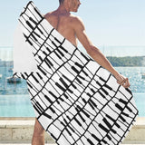 Piano Pattern Print Design 03 Beach Towel