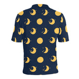 Moon star pattern Men's All Over Print Polo Shirt