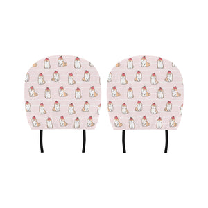 Cute Shiba Inu Dog Apple pattern Car Headrest Cover