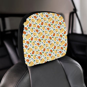 Pancake Pattern Print Design 02 Car Headrest Cover