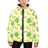 Durian pattern Kids' Boys' Girls' Padded Hooded Jacket