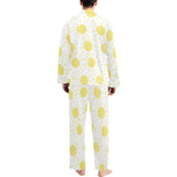 hand drawn sun pattern Men's Long Pajama Set