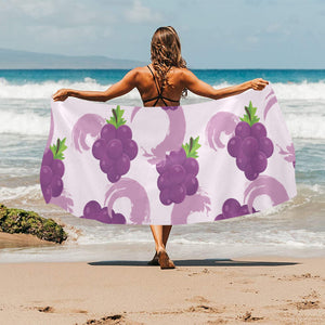 Cute Grape pattern Beach Towel