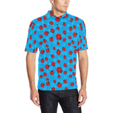 Ladybug Pattern Print Design 02 Men's All Over Print Polo Shirt