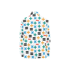 Math Pattern Print Design 05 Women's Long Sleeve Polo Shirt