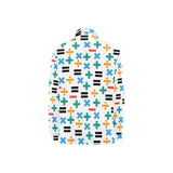 Math Pattern Print Design 05 Women's Long Sleeve Polo Shirt