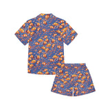 Clown Fish Pattern Print Design 04 Kids' Boys' Girls' V-Neck Short Pajama Set