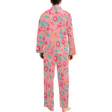 Colorful candy pattern Men's Long Pajama Set