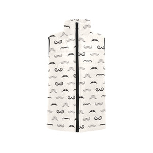 Mustache Beard Pattern Print Design 05 Men's Padded Vest