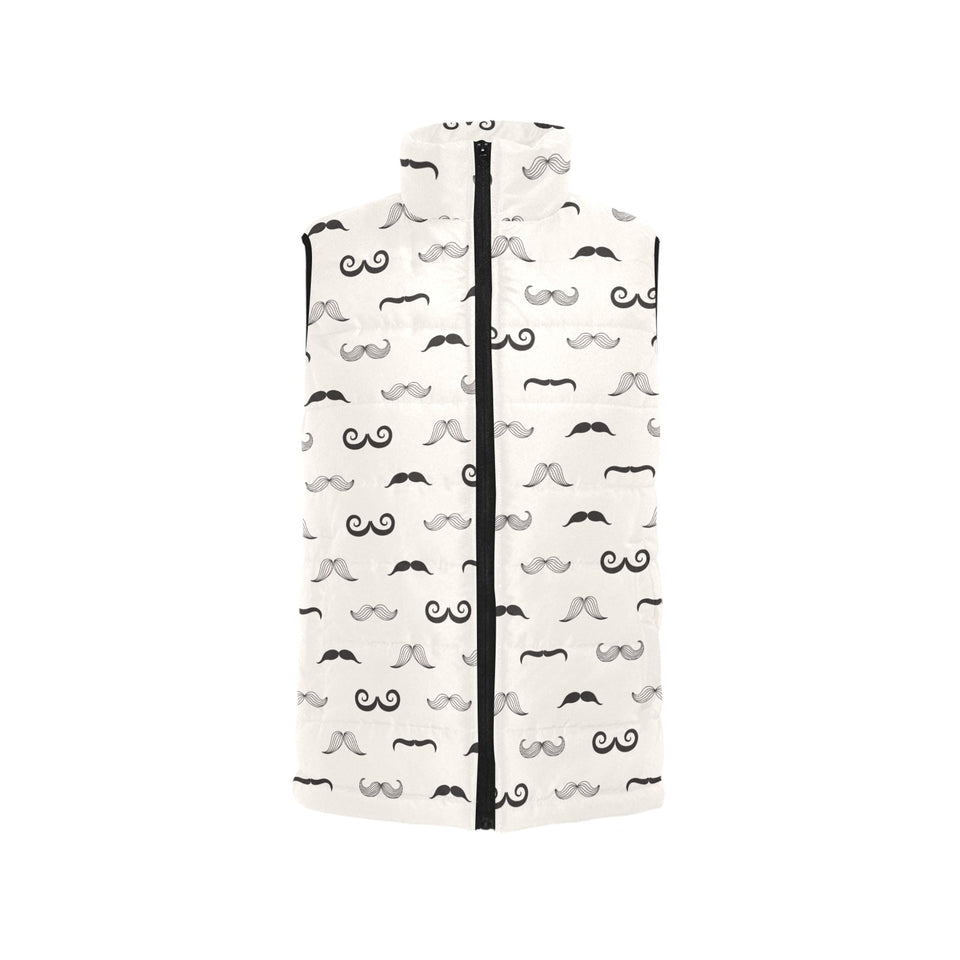 Mustache Beard Pattern Print Design 05 Men's Padded Vest