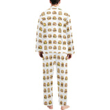 Hamburger Pattern Print Design 02 Men's Long Pajama Set