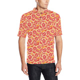 Tropical grapefruit pattern Men's All Over Print Polo Shirt