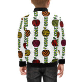 colorful apples leave zebra stripe Kids' Boys' Girls' Bomber Jacket