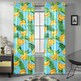 banana leaves banana design pattern Gauze Curtain