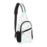 Clock time pattern blackground All Over Print Chest Bag