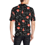fox sleeping fox pattern Men's All Over Print Polo Shirt