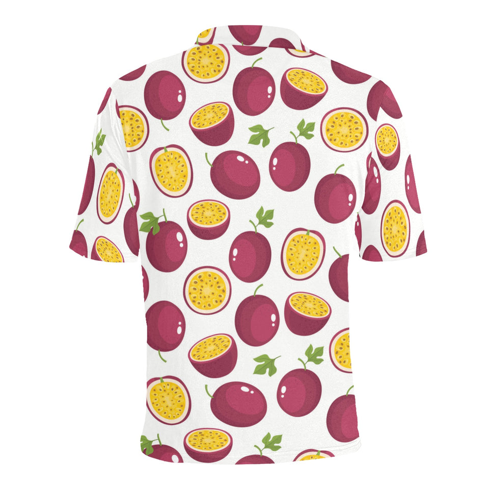 Passion fruit design pattern Men's All Over Print Polo Shirt