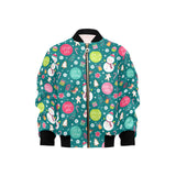 Snowman bird decorative elements christmas pattern Kids' Boys' Girls' Bomber Jacket