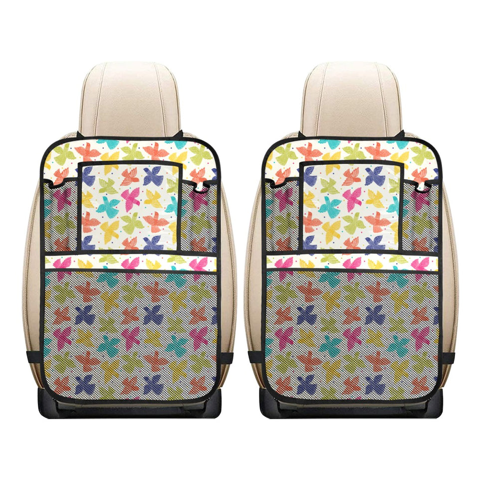 Pigeon Pattern Print Design 01 Car Seat Back Organizer