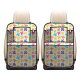 Pigeon Pattern Print Design 01 Car Seat Back Organizer